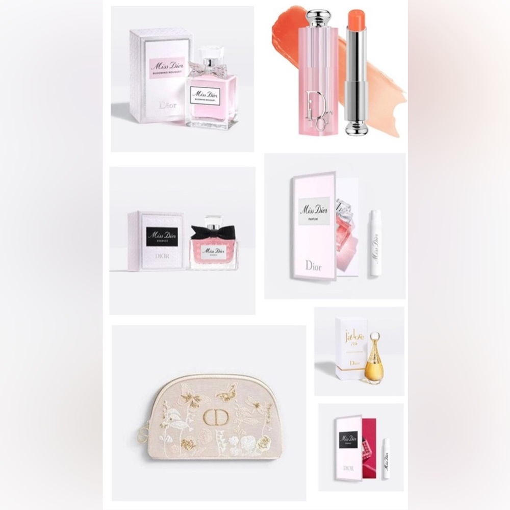 NIB Dior 8 Piece Beauty Gift Set - Pink, Silver, and Gold - Picture 8 of 8